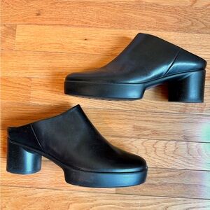 Ecco WOMEN'S SHAPE SCULPTED MOTION 35MM mule clog black leather size 40 9/9.5